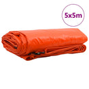 Tarpaulin 650g / m² Orange 5 x 5 m Lærred med PVC-belægning