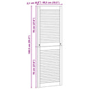 Skabsdør med dør 4 pcs Naturfarvet 49,5 x 2,1 x 140,5 cm