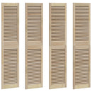 Skabsdør 4 pcs Naturfarvet 170 x 2,1 x 39,5 cm Massiv fyrretræ