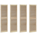 Skabsdør 4 pcs Naturfarvet 170 x 2,1 x 49,5 cm Massiv fyrretræ