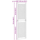 Skabsdør 4 pcs Naturfarvet 170 x 2,1 x 49,5 cm Massiv fyrretræ