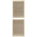 Skabsdør 4 pcs Naturfarvet 170 x 2,1 x 59,5 cm Massiv fyrretræ