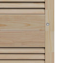 Skabsdør 4 pcs Naturfarvet 170 x 2,1 x 59,5 cm Massiv fyrretræ