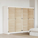 Skabsdør 4 pcs Naturfarvet 170 x 2,1 x 59,5 cm Massiv fyrretræ