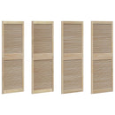 Skabsdør 4 pcs Naturfarvet 170 x 2,1 x 59,5 cm Massiv fyrretræ