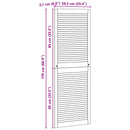 Skabsdør 4 pcs Naturfarvet 170 x 2,1 x 59,5 cm Massiv fyrretræ