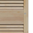 Skabsdør 4 pcs Naturfarvet 201 x 2,1 x 39,5 cm Massiv fyrretræ