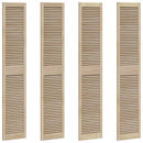 Skabsdør 4 pcs Naturfarvet 201 x 2,1 x 39,5 cm Massiv fyrretræ