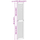 Skabsdør 4 pcs Naturfarvet 201 x 2,1 x 39,5 cm Massiv fyrretræ