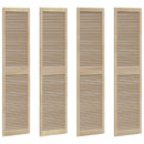 Skabsdør 4 pcs Naturfarvet 201 x 2,1 x 49,5 cm Massiv fyrretræ