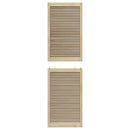 Skabsdør 4 pcs Naturfarvet 201 x 2,1 x 59,5 cm Massiv fyrretræ