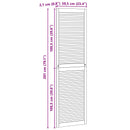 Skabsdør 4 pcs Naturfarvet 201 x 2,1 x 59,5 cm Massiv fyrretræ