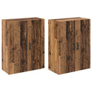 Vægmonteret skab 2 pcs Gammelt træ 69,5 x 34 x 90 cm