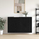 Vægmonteret skab Vægmonteret 2 pcs Sort eg 69,5 x 34 x 90 cm
