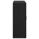 Vægmonteret skab Vægmonteret 2 pcs Sort eg 69,5 x 34 x 90 cm