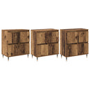 Opbevaringsskab 3 pcs Gammelt træ 60 x 35 x 70 cm