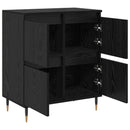 Opbevaringsskab 3 pcs Sort eg 60 x 35 x 70 cm
