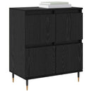 Opbevaringsskab 3 pcs Sort eg 60 x 35 x 70 cm