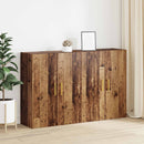 Vægmonteret skab 2 pcs Gammelt træ 69,5 x 34 x 90 cm