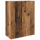 Vægmonteret skab 2 pcs Gammelt træ 69,5 x 34 x 90 cm