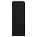 Vægmonteret skab Vægmonteret 2 pcs Sort eg 69,5 x 34 x 90 cm