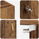 Vægmonteret skab 2 pcs Gammelt træ 69,5 x 34 x 90 cm