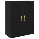 Vægmonteret skab Vægmonteret 2 pcs Sort eg 69,5 x 34 x 90 cm