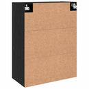Vægmonteret skab Vægmonteret 2 pcs Sort eg 69,5 x 34 x 90 cm