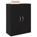 Vægmonteret skab Vægmonteret 2 pcs Sort eg 69,5 x 34 x 90 cm