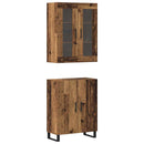 Highboard 2 pcs Gammelt træ Konstrueret træ