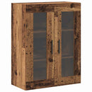 Highboard 2 pcs Gammelt træ Konstrueret træ