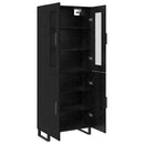 Highboard 2 pcs Sort eg Konstrueret træ