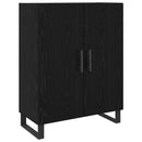 Highboard 2 pcs Sort eg Konstrueret træ