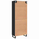 Highboard 2 pcs Sort eg Konstrueret træ