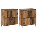Opbevaringsskab 2 pcs Gammelt træ 60 x 35 x 70 cm