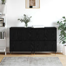 Opbevaringsskab 2 pcs Sort eg 60 x 35 x 70 cm