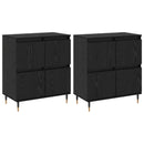 Opbevaringsskab 2 pcs Sort eg 60 x 35 x 70 cm