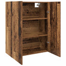 Vægmonteret skab 2 pcs Gammelt træ 69,5 x 34 x 90 cm