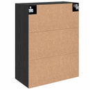 Vægmonteret skab Vægmonteret 2 pcs Sort eg 69,5 x 34 x 90 cm