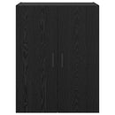 Vægmonteret skab Vægmonteret 2 pcs Sort eg 69,5 x 34 x 90 cm