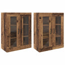 Væghængte skabe 2 pcs Gammelt træ 69,5 x 34 x 90 cm