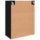 Væghængte skabe 2 pcs Sort eg 69,5 x 34 x 90 cm Konstrueret træ