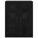 Væghængte skabe 2 pcs Sort eg 69,5 x 34 x 90 cm Konstrueret træ