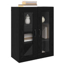 Væghængte skabe 2 pcs Sort eg 69,5 x 34 x 90 cm Konstrueret træ