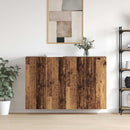 Vægmonteret skab 2 pcs Gammelt træ 69,5 x 34 x 90 cm