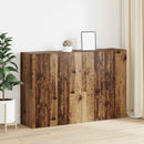 Vægmonteret skab 2 pcs Gammelt træ 69,5 x 34 x 90 cm