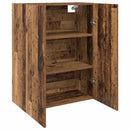 Vægmonteret skab 2 pcs Gammelt træ 69,5 x 34 x 90 cm