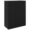 Vægmonteret skab Vægmonteret 2 pcs Sort eg 69,5 x 34 x 90 cm