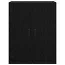Vægmonteret skab Vægmonteret 2 pcs Sort eg 69,5 x 34 x 90 cm