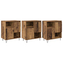 Sideboard 3 pcs Gammelt træ 60 x 35 x 70 cm